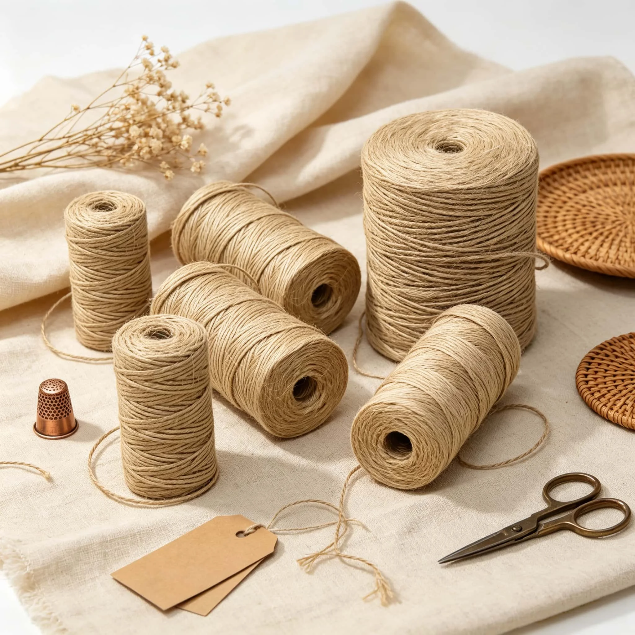 Natural Florist Supply - Doğal Jüt İp 1mm 2mm 10M-200M