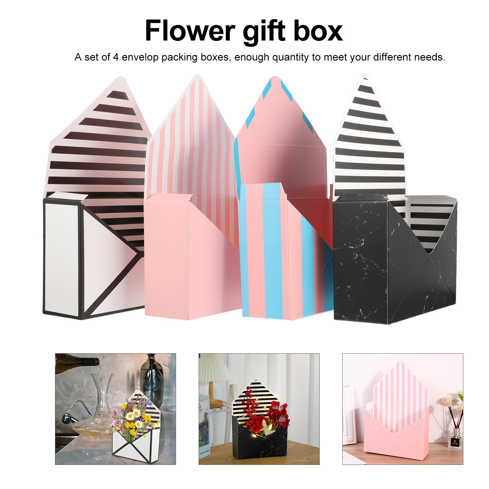 4 Adet Çiçekli Zarf Kutuları D - The Florist Supply incelemesi ve fiyatı